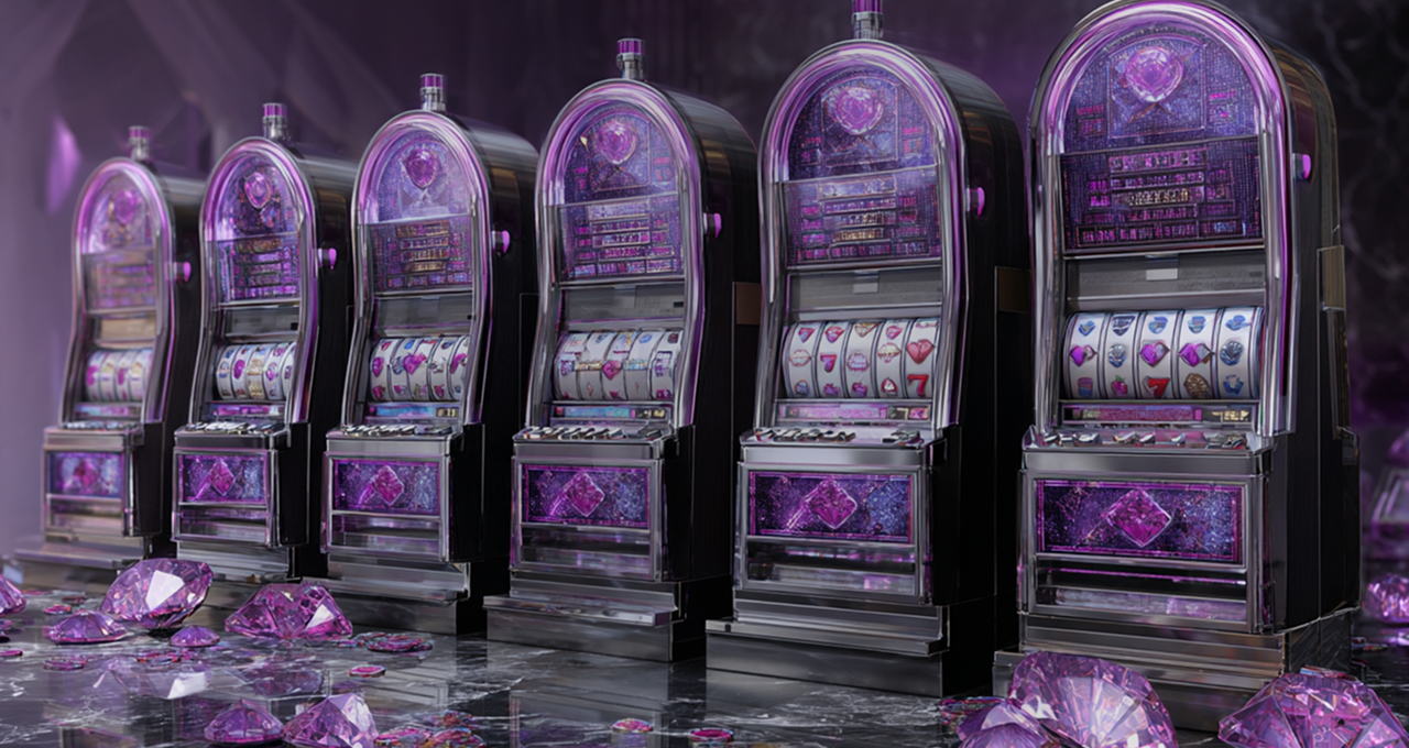 Slotspalace Casino Banner mit Spielautomaten und Bonusangeboten